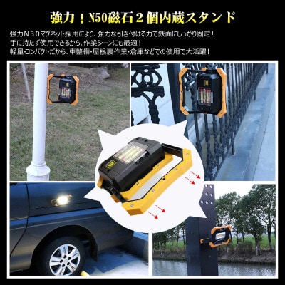 マグネット内蔵 タフ構造のコンパクトLEDライト 単3電池対応 10W YC-N3K