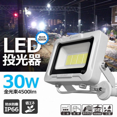 LED投光器 30W スタンドライト コンセントプラグ付き 5mコ-ド 4500LM LD-30CP