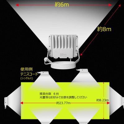 LED投光器 60W 5mコード コンセント付き 10200LM ホワイト 昼白色 LD-60CP