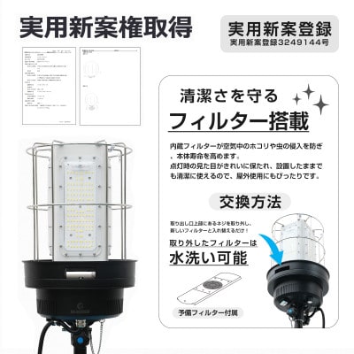 LEDバルーンライト 320W AirGlow 工事 現場 収納バッグ付 CB-BL320W10K