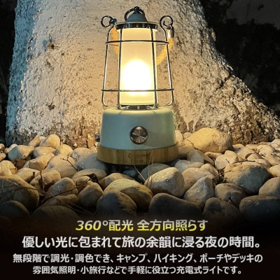 LEDランタン 調光 乾電池&充電兼用 電球色 昼光色 無段階調整 DS-8E-MGN