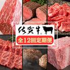 【発送月固定定期便】肉の定期便　佐賀牛毎月月替わりでお届け全12回
