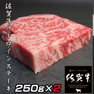 【毎月定期便】老舗の佐賀牛A5サーロインステーキ250×2枚(多久市)全12回
