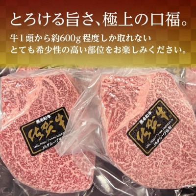 【毎月定期便】老舗の佐賀牛ヒレステーキ200g×2枚(合計400g)全12回