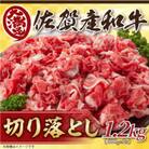 訳あり!佐賀産和牛切り落とし　1.2kg(600g×2p)(多久市)