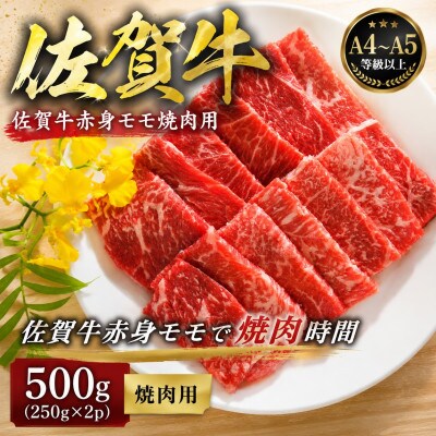 艶さし!【A4～A5】佐賀牛赤身モモ焼肉用　500g(250g×2p)(多久市)