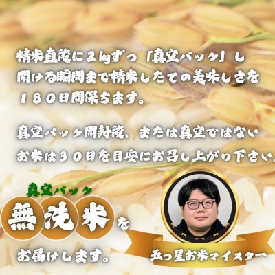 令和7年産【無洗米】夢しずく2kg×2袋(真空パック)(多久市)