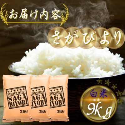 令和7年産　さがびより白米9kg(3kg×3袋)(多久市)