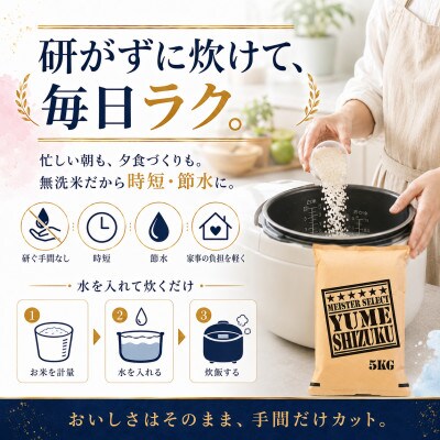 【毎月定期便】【無洗米】夢しずく10kg(5kg×2袋)(多久市)全3回