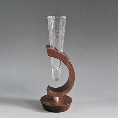 【木Glass(きぐらす)】一輪挿し　丸台_00594