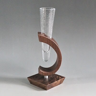 【木Glass(きぐらす)】一輪挿し　角台_00595