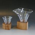 【木Glass(きぐらす)】酒器セット(片口とぐい呑み)ヒビ_00596