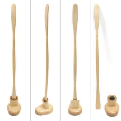 ササキ工芸の木のロング靴べら くつべら台座付 メープル【旭川クラフト(木製品)】_00224