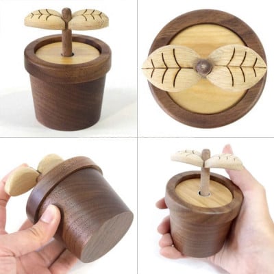 ササキ工芸の木のアロマディフューザーアロマプラントウォルナット【旭川クラフト(木製品)】_00674