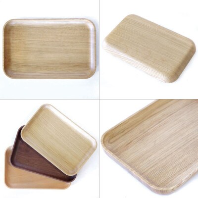 ササキ工芸の木のトレー　マルチプレート・角　ナラ【旭川クラフト(木製品)】_00916