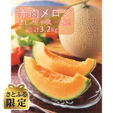 【さとふる限定】北海道の大地が育んだ「赤肉メロン」約1.6kg×2玉 | ふるさと納税のお礼品