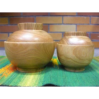 槐(えんじゅ)お椀ふた付ペア&どんぶりふた付ペアのセット_00485
