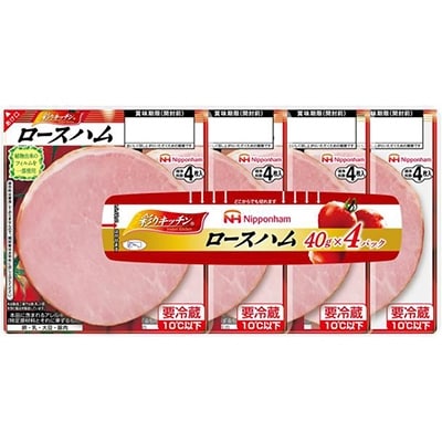 ハムの代表格　ロースハム【旭川工場発】　160g(40g×4パック)×10個_00347