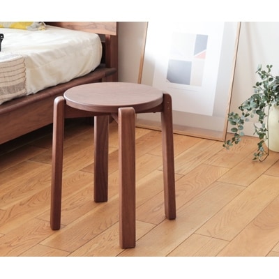 旭川家具 山室家具製作所 ALTO(アルト) No.1 丸スツールウォールナット_00526