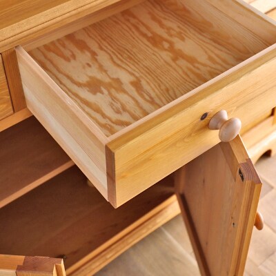 旭川家具NORTHPINEノースパインTRADトラッドカップボードレギュラー3ドア_01031