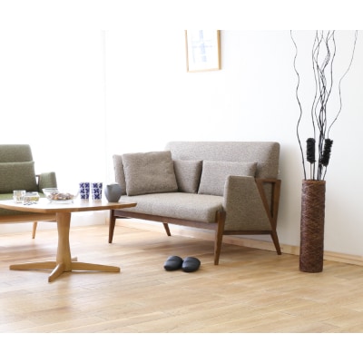 旭川家具 宮田産業 ASH(アッシュ) 2P ソファ ブラウン色_01109