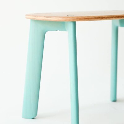 旭川家具 いさみや pon(ポン) Bambi Table(バンビテーブル) ソーダ色_01121