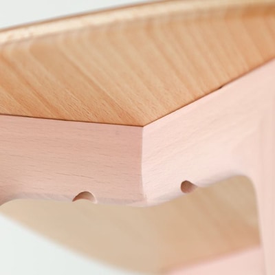 旭川家具 いさみや pon(ポン) Bambi Table(バンビテーブル) ピンク色_01122