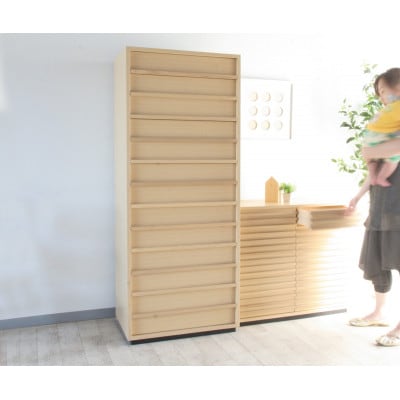 旭川家具 山岡木材工業 WAGU(和具) ハイチェスト161_01369
