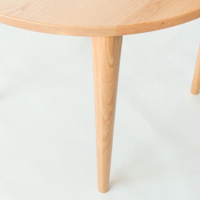 旭川家具 MUKU工房オリジナル MUKU(ムク)丸型ダイニングテーブル 110 ナラ_01631