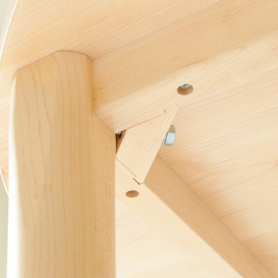旭川家具 MUKU工房オリジナル MUKUムク丸型ダイニングテーブル 110 メープル_01632