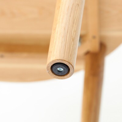 旭川家具 MUKU工房オリジナル MUKU(ムク)丸型ダイニングテーブル 90 ナラ_01635