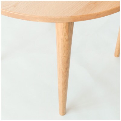旭川家具 MUKU工房オリジナル MUKU(ムク)丸型ダイニングテーブル 90 ナラ_01635
