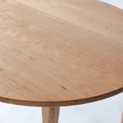 旭川家具 MUKU工房オリジナル MUKU(ムク)丸型ダイニングテーブル 90 チェリー_01638