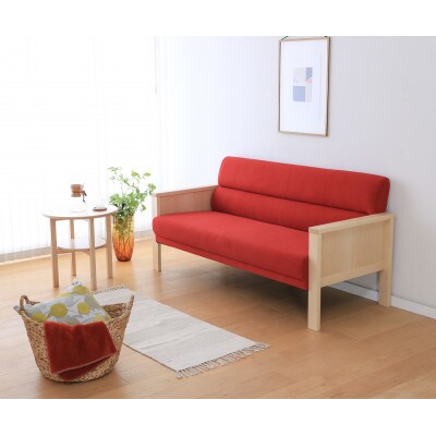 旭川家具 MUKU工房オリジナル MKソファ 160 メープル_01783