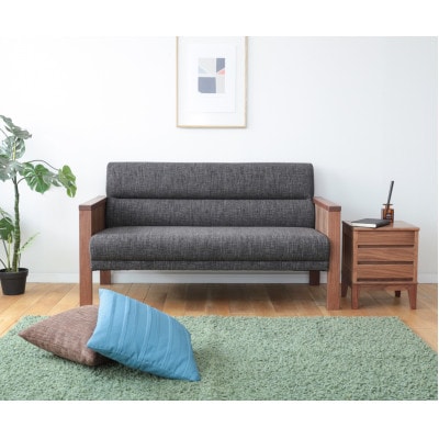 旭川家具 MUKU工房オリジナル MKソファ 140 ウォールナット_01786