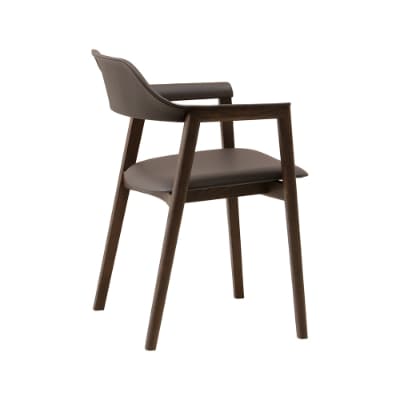 旭川家具 カンディハウス TEN アームチェアーUB(座張) 北海道タモDBR/MG-CGY