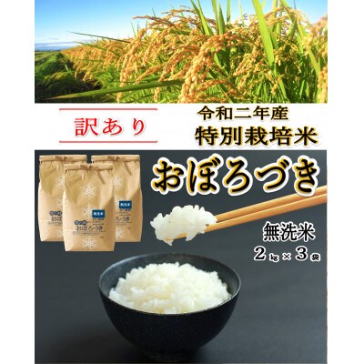 令和2年産 おぼろづき 無洗米 2kg 3袋 農薬使用割合北海道標準の25 以下の特別栽培米 お礼品詳細 ふるさと納税なら さとふる