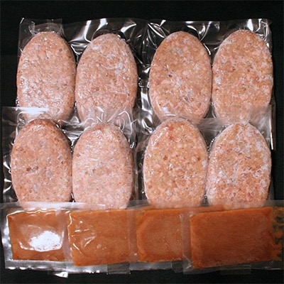 粗挽き牛挽肉を加えた肉感ある「肉屋のハンバーグ約160g×8枚」_00754