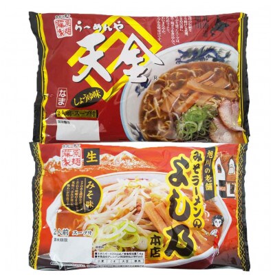 江丹別蕎麦 乾麺 3束・ゆめぴりか1kg・生ラーメンセット(よし乃、天金醤油)_01856