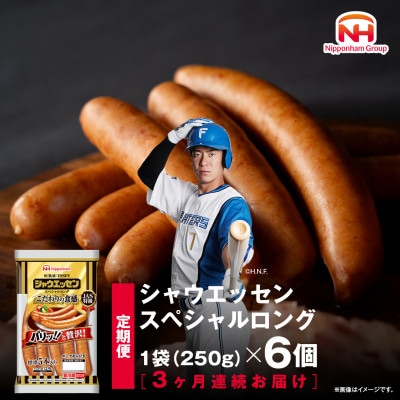 【毎月定期便】【ふるさと納税】シャウエッセン スペシャル ロング 250g 6袋_00606_全3回