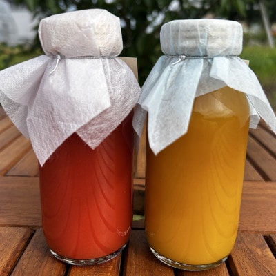 あさひかわ花咲くトマト2種2本セット(赤180ml×1本、黄180ml×1本)_04737