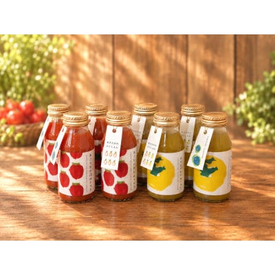 あさひかわ花咲くトマト2種8本セット(赤180ml×4本、黄180ml×4本)_04739