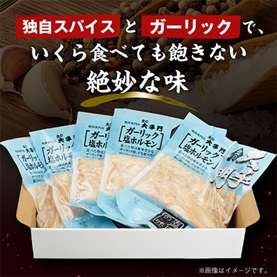 【北海道旭川市製造】北の大手門 ガーリック塩ホルモン 180g×5パック_01848