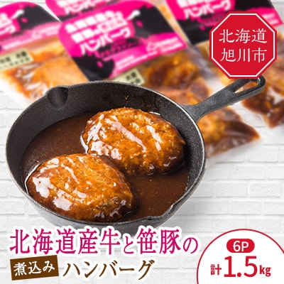 北海道産牛と笹豚の煮込みハンバーグ(250g×6パック)_00121
