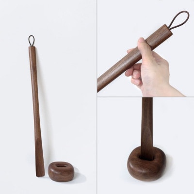 SASAKIのComfyshoehorn-shortwalnut【旭川クラフト木製品】_03174