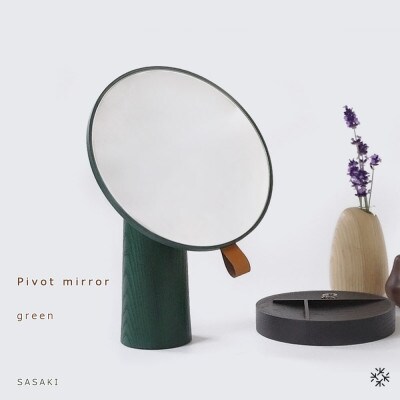 SASAKIのPivotmirrorピポッドミラー-green【旭川クラフト木製品】_03181