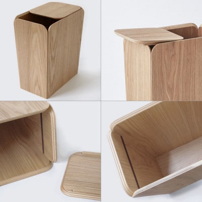 SASAKIの木製くずかごSpreaddustbin-ash【旭川クラフト(木製品)】_03185