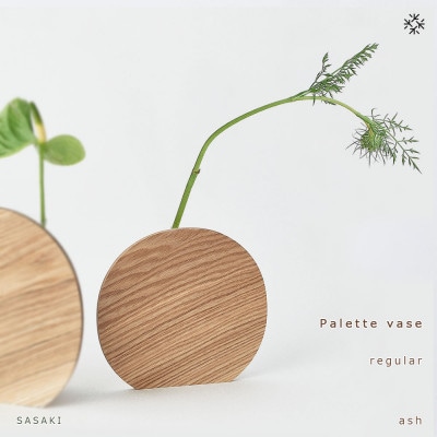 SASAKIのPalettevase-regularash【旭川クラフト(木製品)】_03248