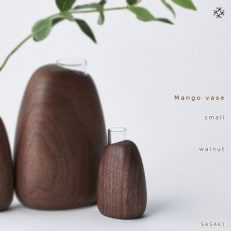 SASAKIのMangovase-smallwalnut【旭川クラフト(木製品/花瓶)】_03251