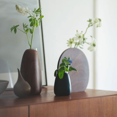 SASAKIのMango vase - small　ash【旭川クラフト木製品/花瓶】_03252